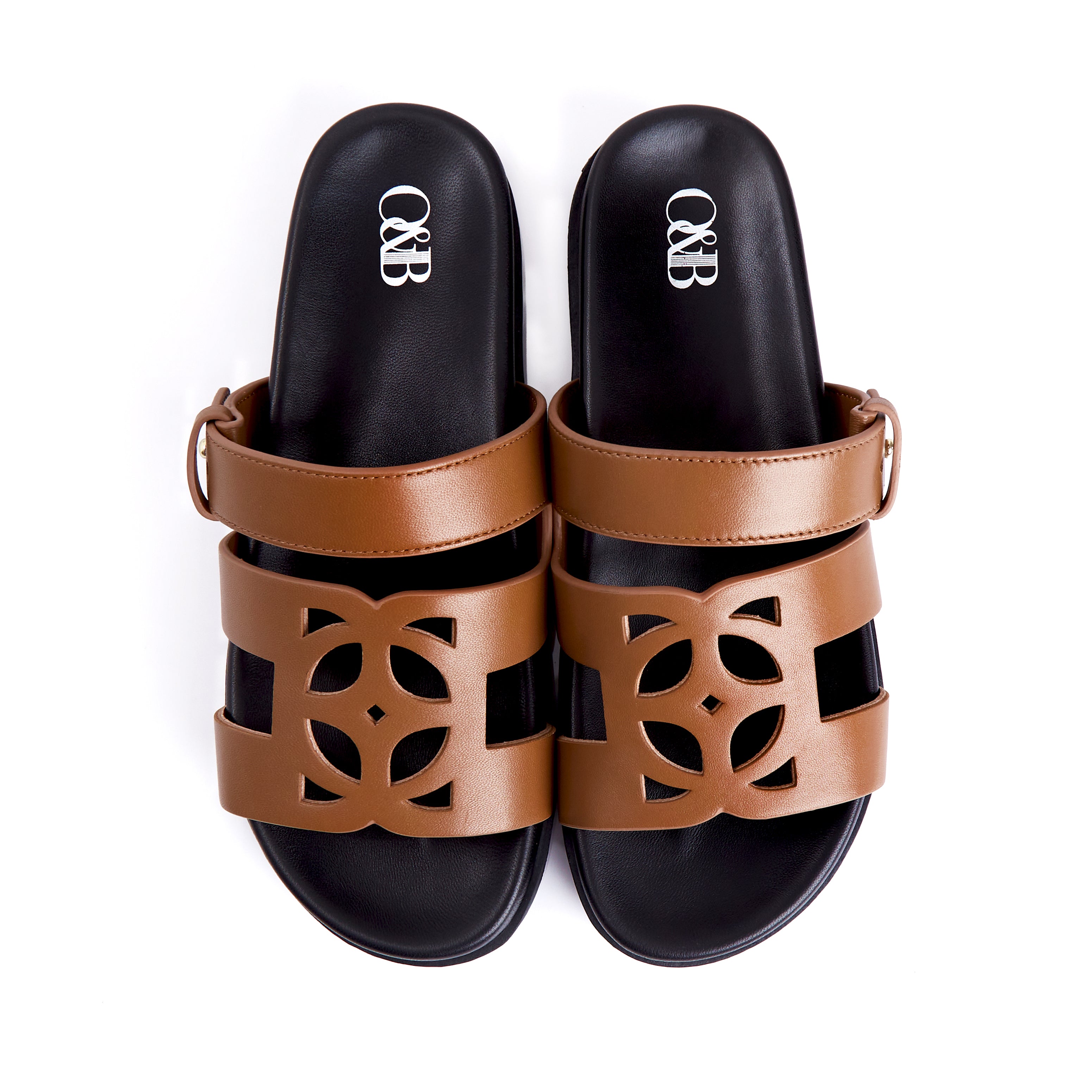 Cairo Sandals in Sepia Brown by O&B