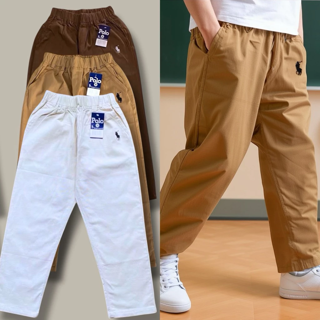 Kids Horse Embroidered Long Pants by igorfinds