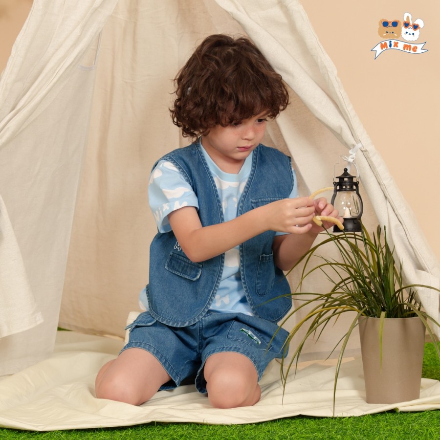 Kids' Sky Print Denim Set by MixMe