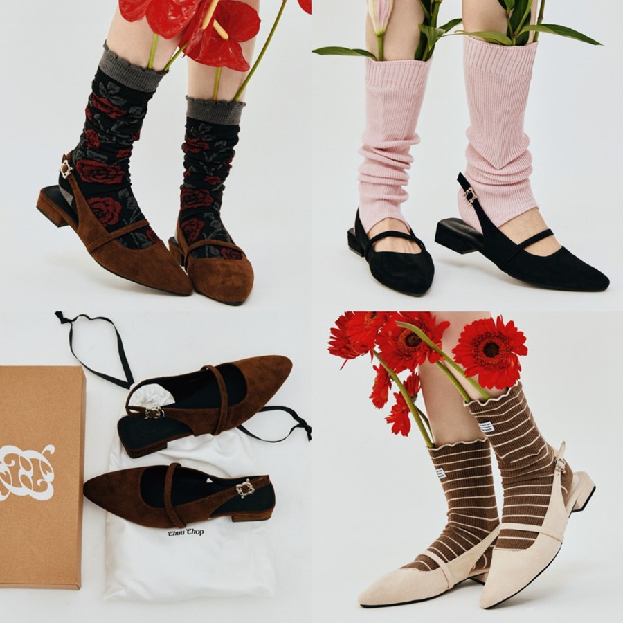 Ella Suede Mary Jane Shoes by CHUUCHOP