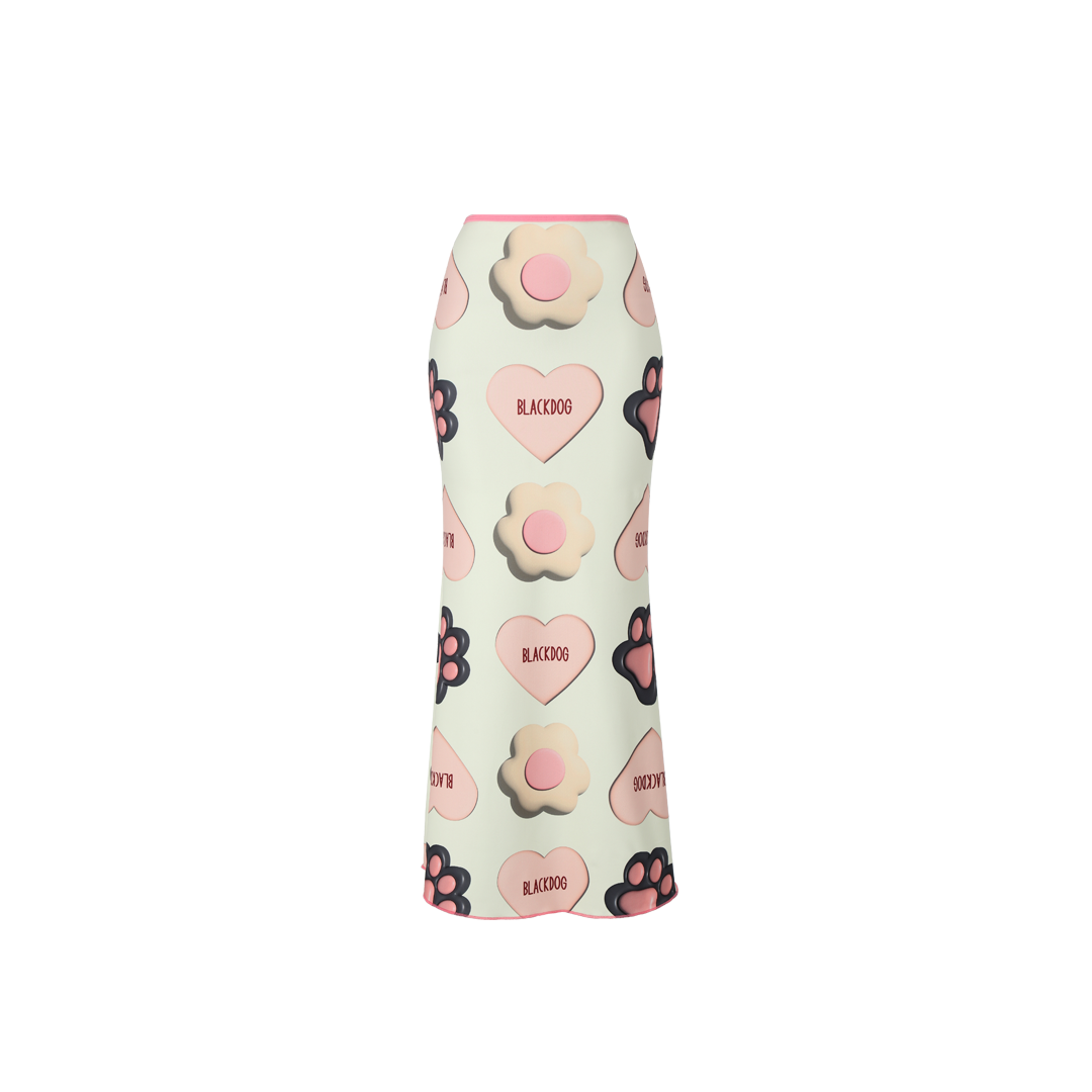Claw Printed Skirt by BLACKDOG